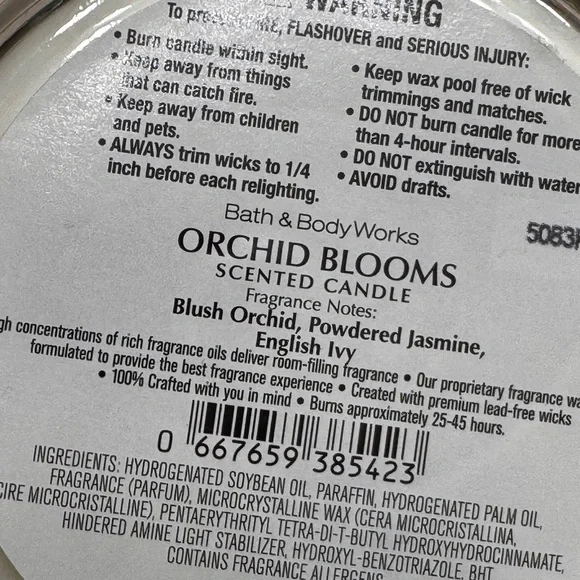NEW B&BW Limited Edition Orchid Blooms 3 Wick Candle - Picture 3 of 3